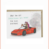 Pony Ferrari Birthday Card