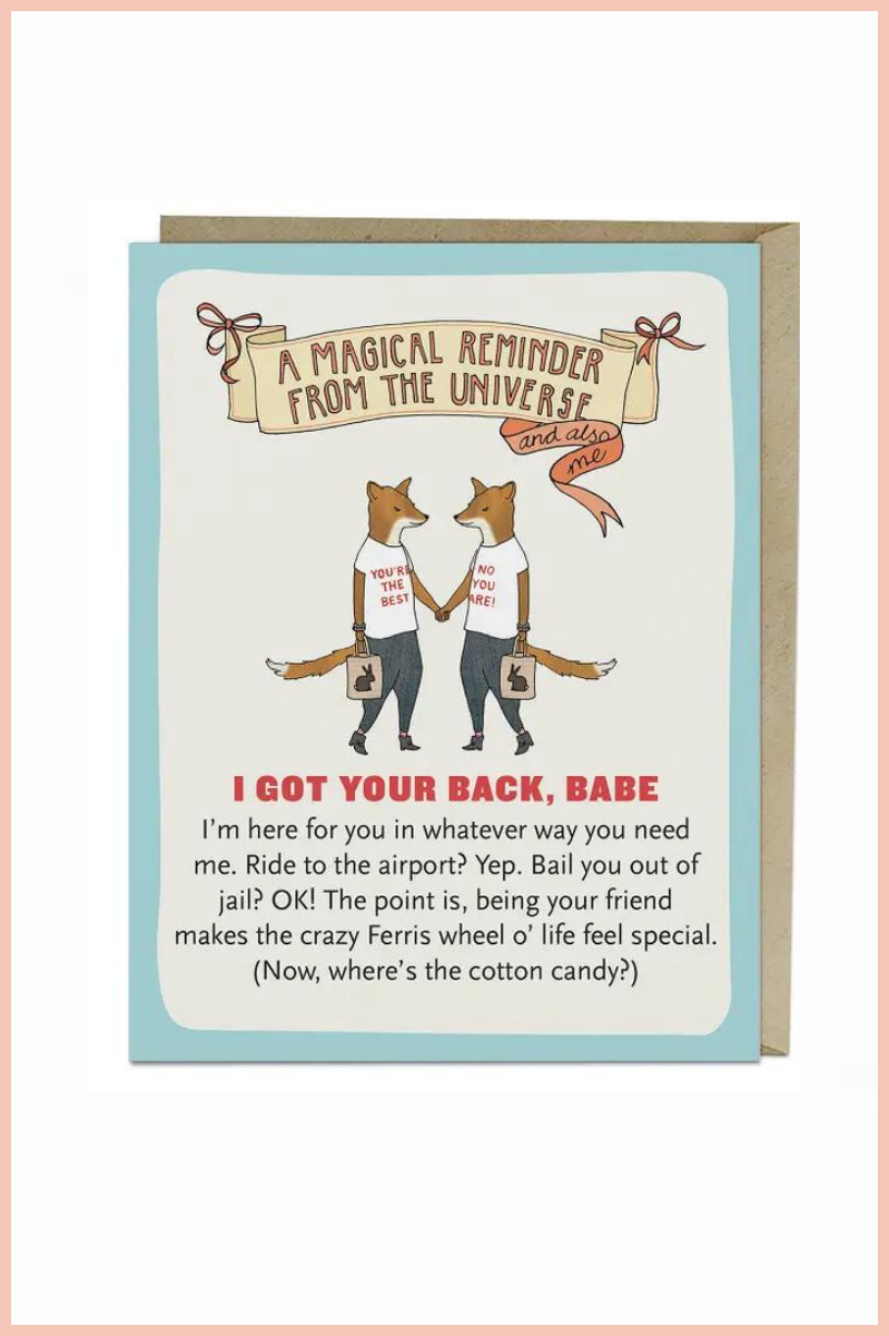 Got Your Back Affimations Friendship Card