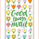 Good Things Await | Sustainable Wood Magnet