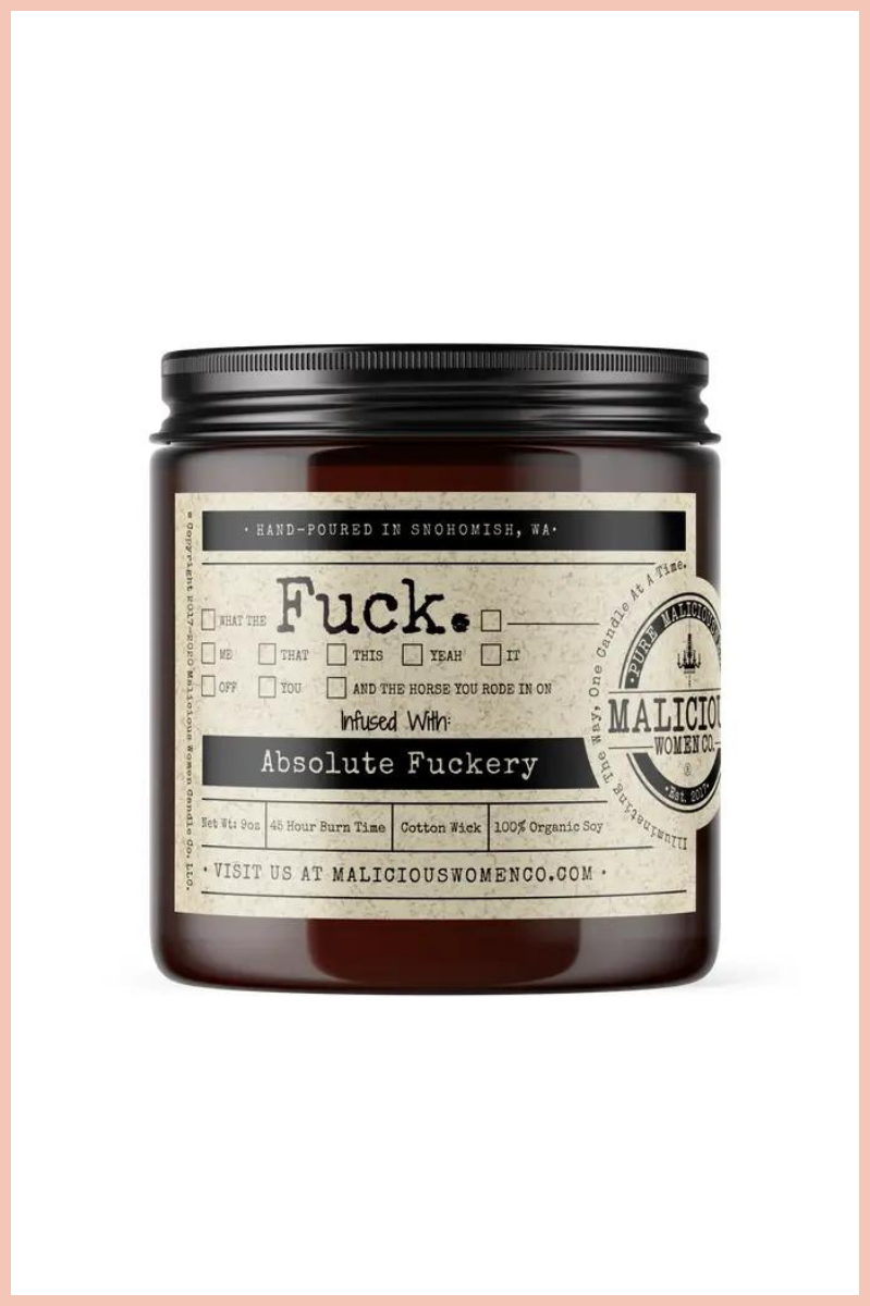 All The F*cks Candle | Oakmoss + Amber