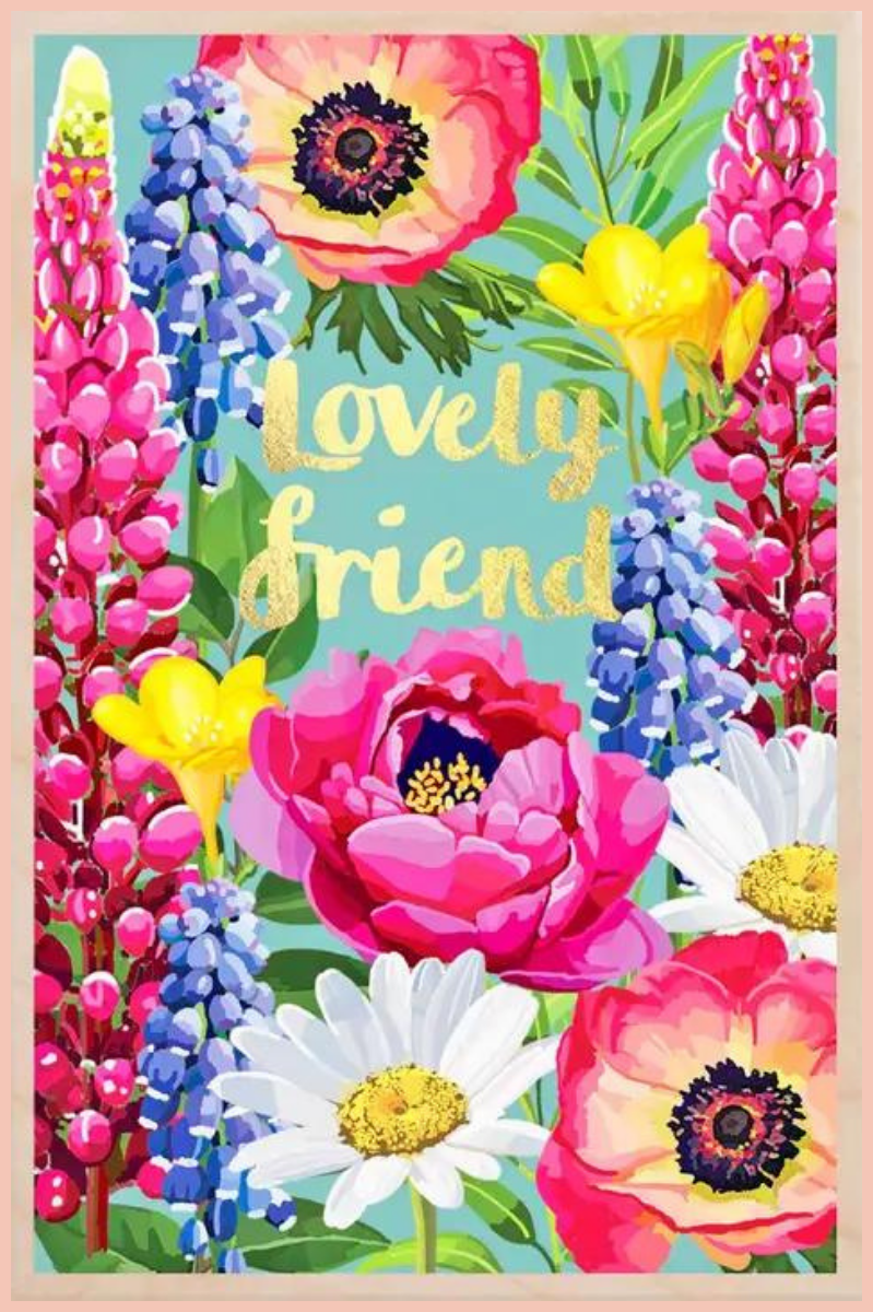 Lovely Friend | Sustainable Wood Postcard