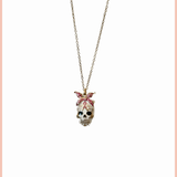 Breast Cancer Awareness Sugar Skull Necklace