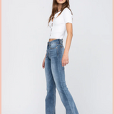 JUDY BLUE Mid-Rise Trouser Flare Denim | Final Sale