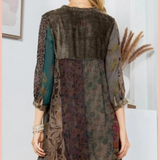 Stone-Washed + Velvet Dress | Final Sale