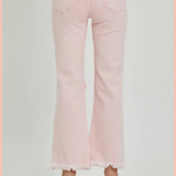 RISEN High Rise Distressed Straight Denim