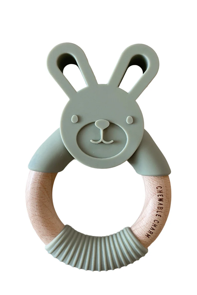 Bunny Silicone + Wood Teether