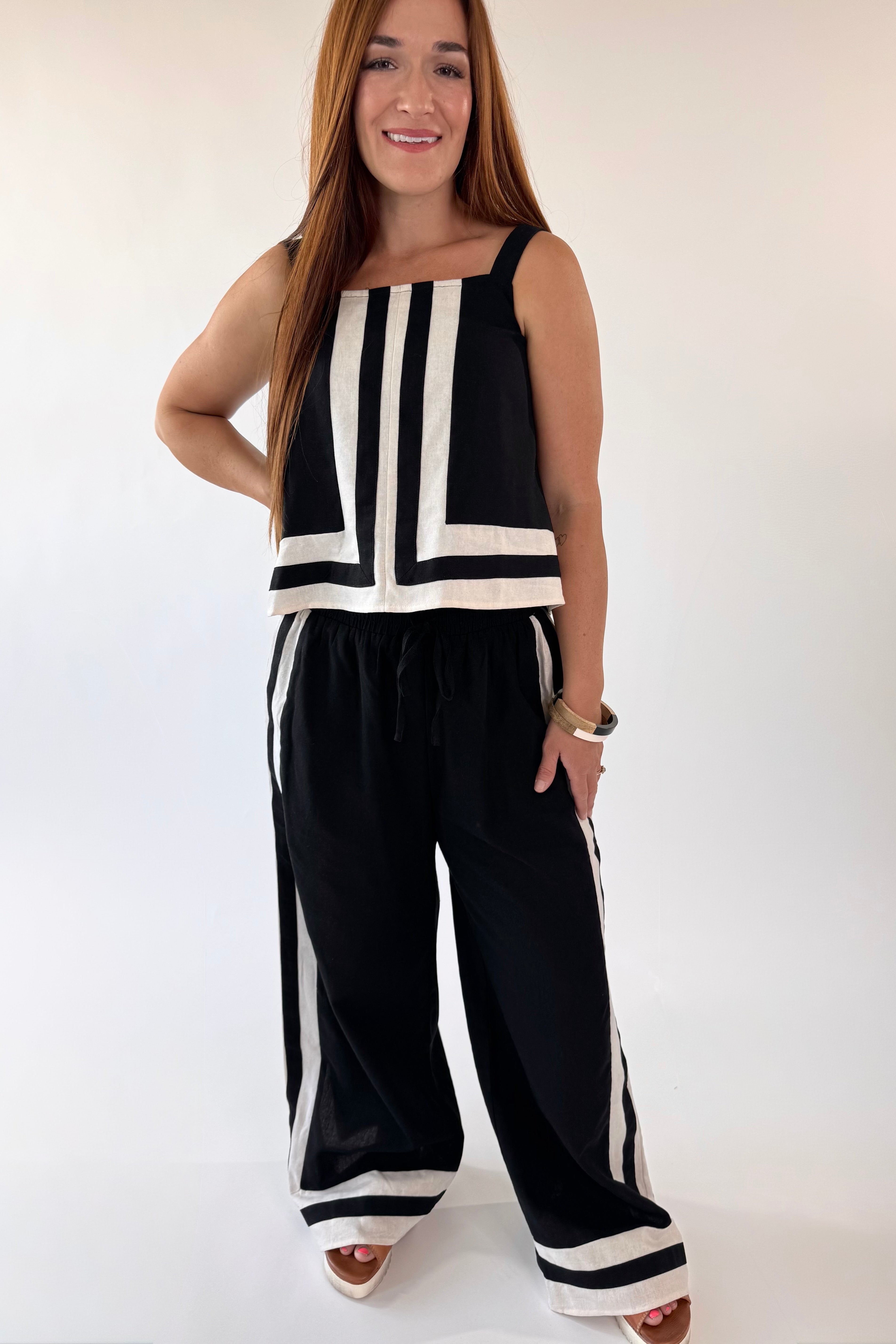 Salt & Stripes Linen Bottom