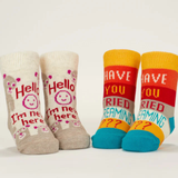 Hello I'm New Here/ Have You Ever Tried Screaming??? Baby Socks