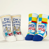 I'm A Fucking Miracle!/ Binge Watch Me Baby Socks