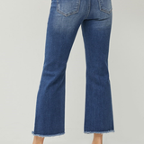 RISEN High Rise Crop Straight Jeans