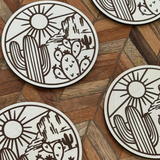 Arizona Desert Circle Magnet