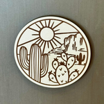 Arizona Desert Circle Magnet