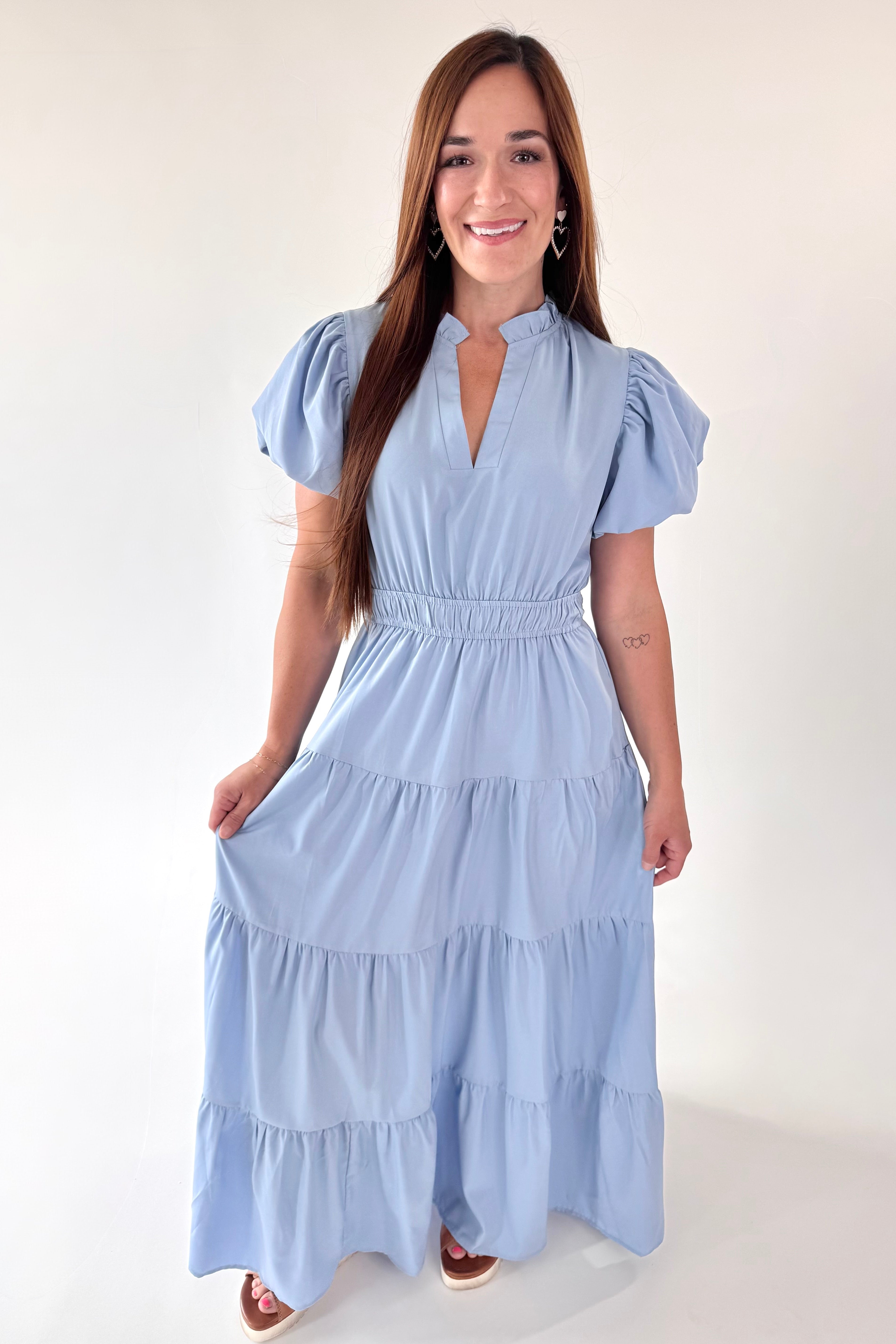 Cotton Candy Skies Dress Chambray Blue / Large