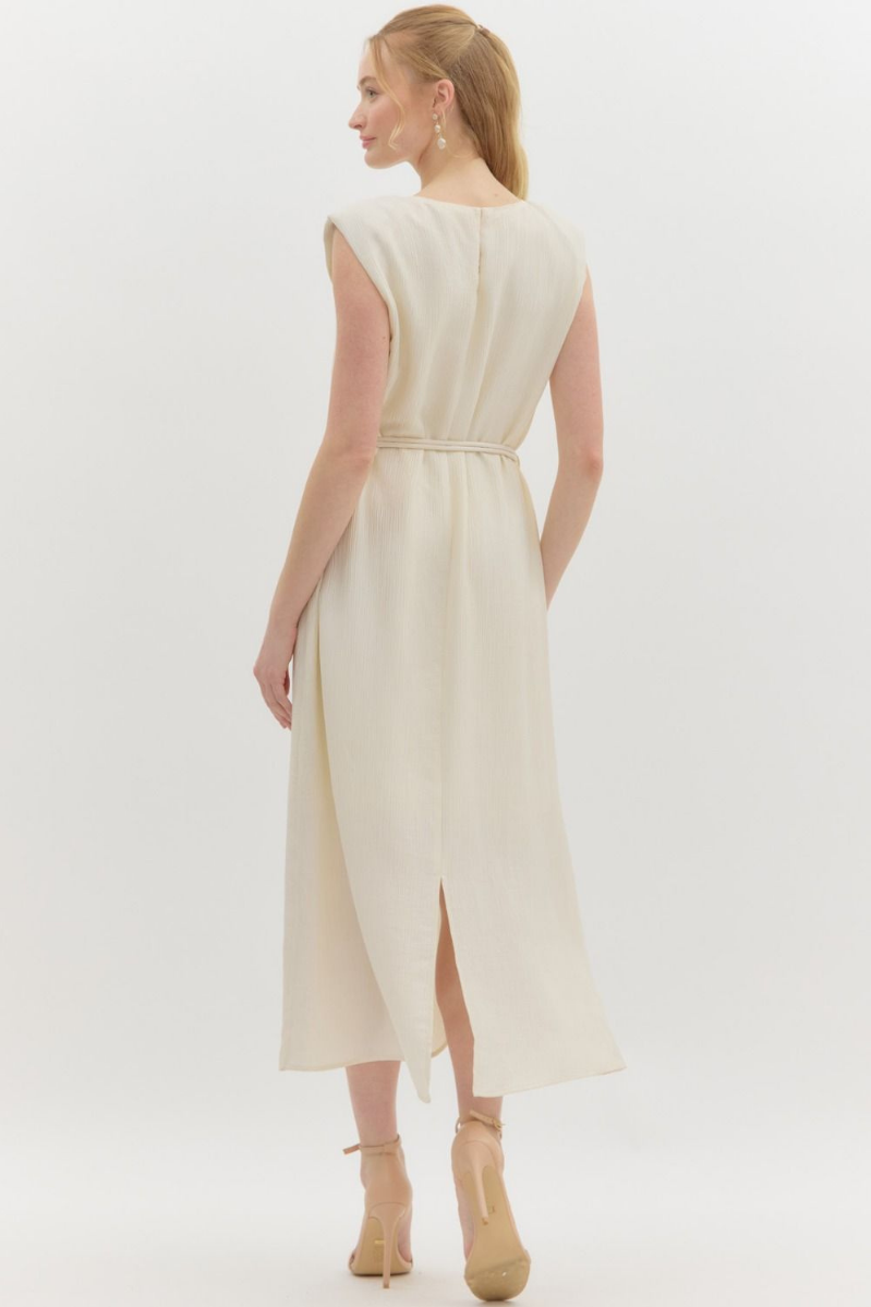 Belted Midi Shift Dress