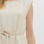 Belted Midi Shift Dress