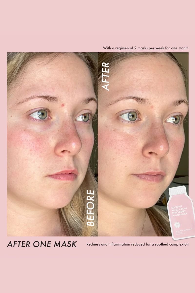 Strawberries + Cream Raw Juice Sheet Mask