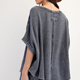 Mineral Washed Thermal Knit Top | Ash