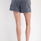 Flower Patch Mineral Washed Shorts | Ash