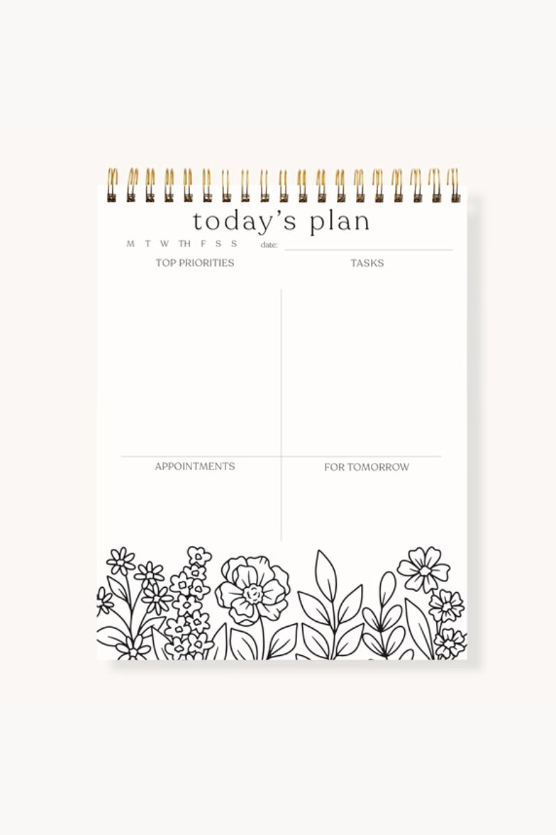 Color-In Spiral Daily Planner