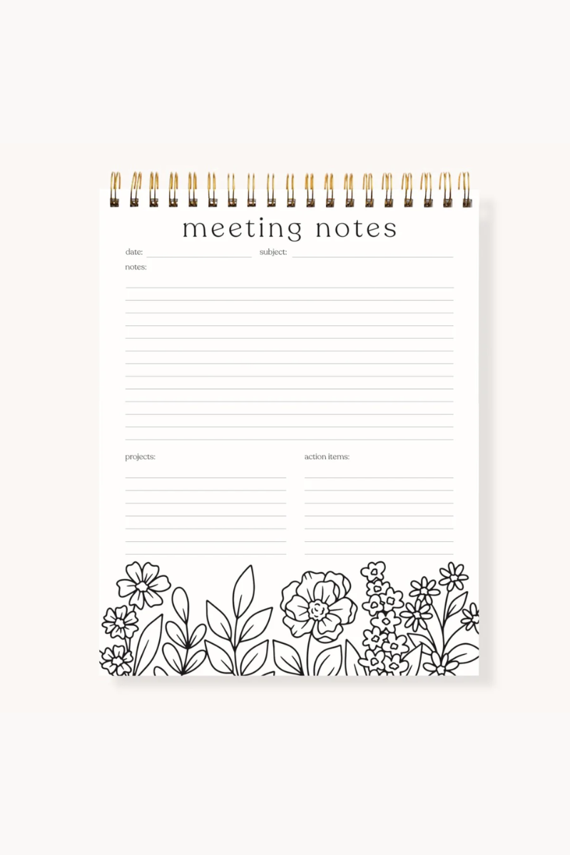 Color-In Spiral Meeting Notes