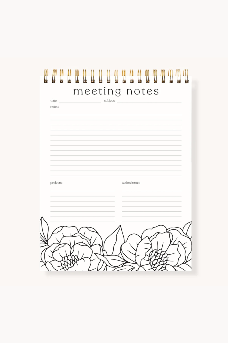 Color-In Spiral Meeting Notes