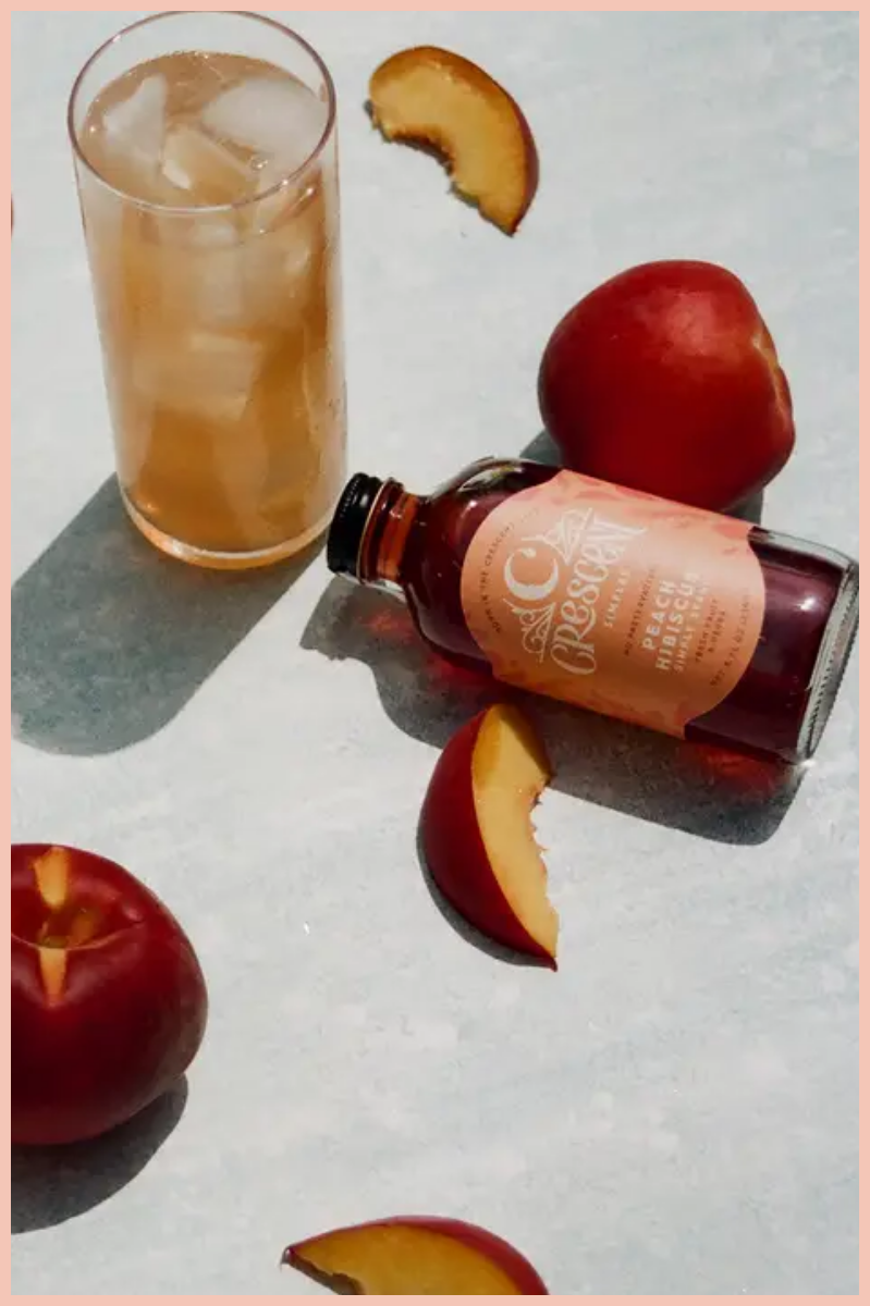 Mini Sampler Syrup | Crescent Simples | 4oz | Peach Hibiscus