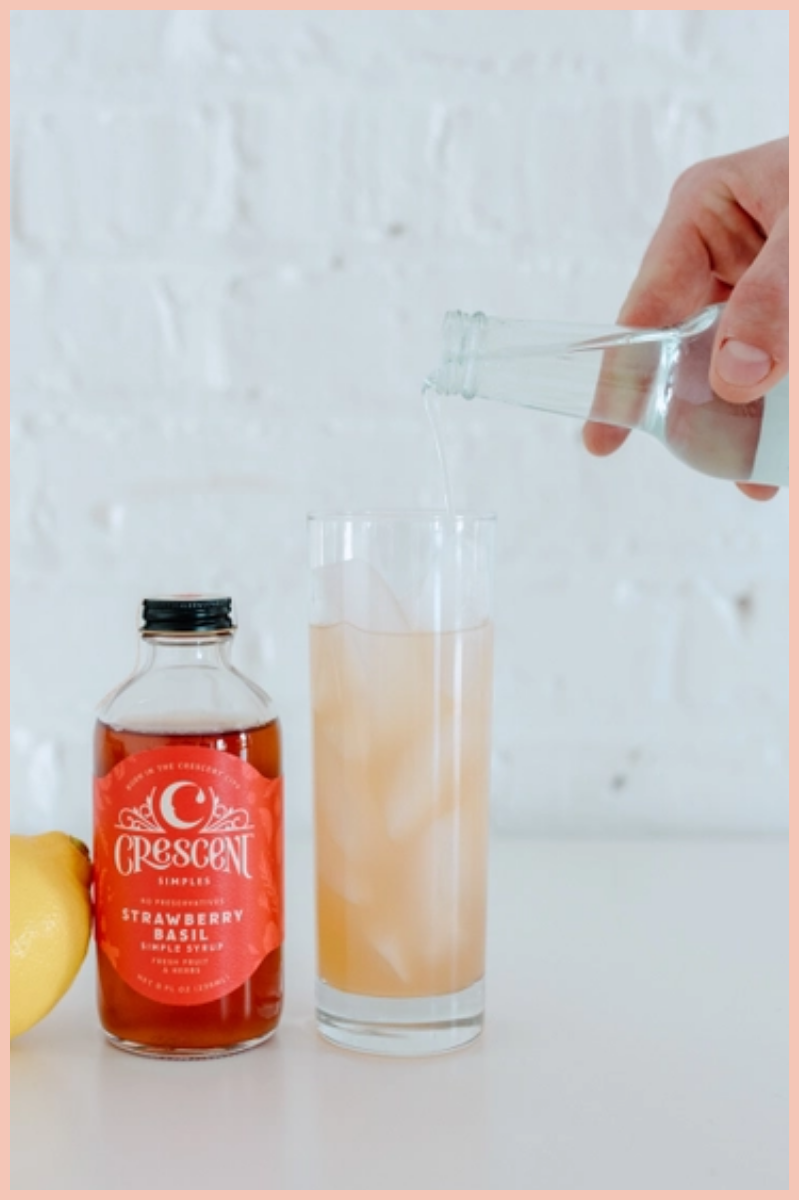 Mini Sampler Syrup | Crescent Simples | 4oz | Strawberry Basil