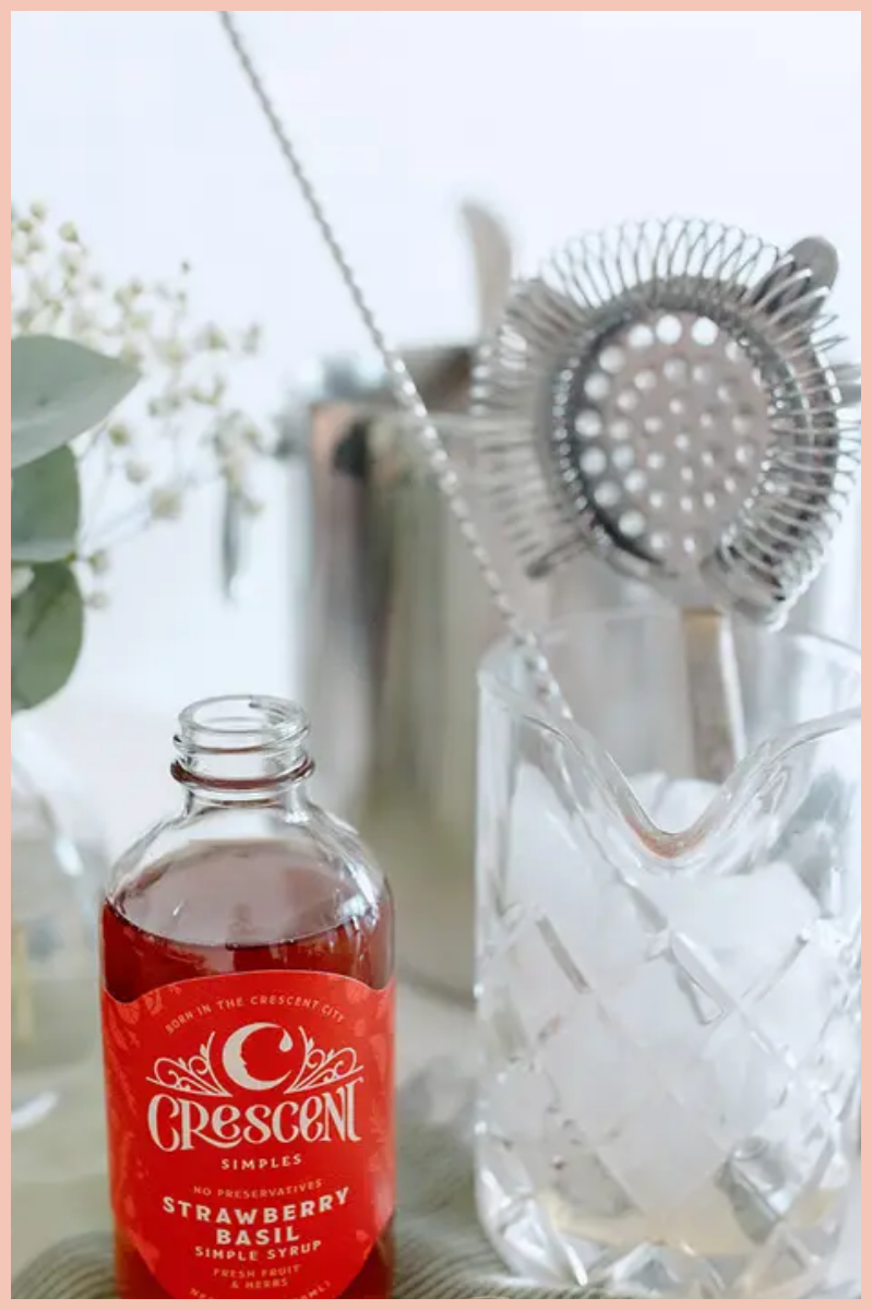 Strawberry Basil Simple Syrup | Crescent Simple