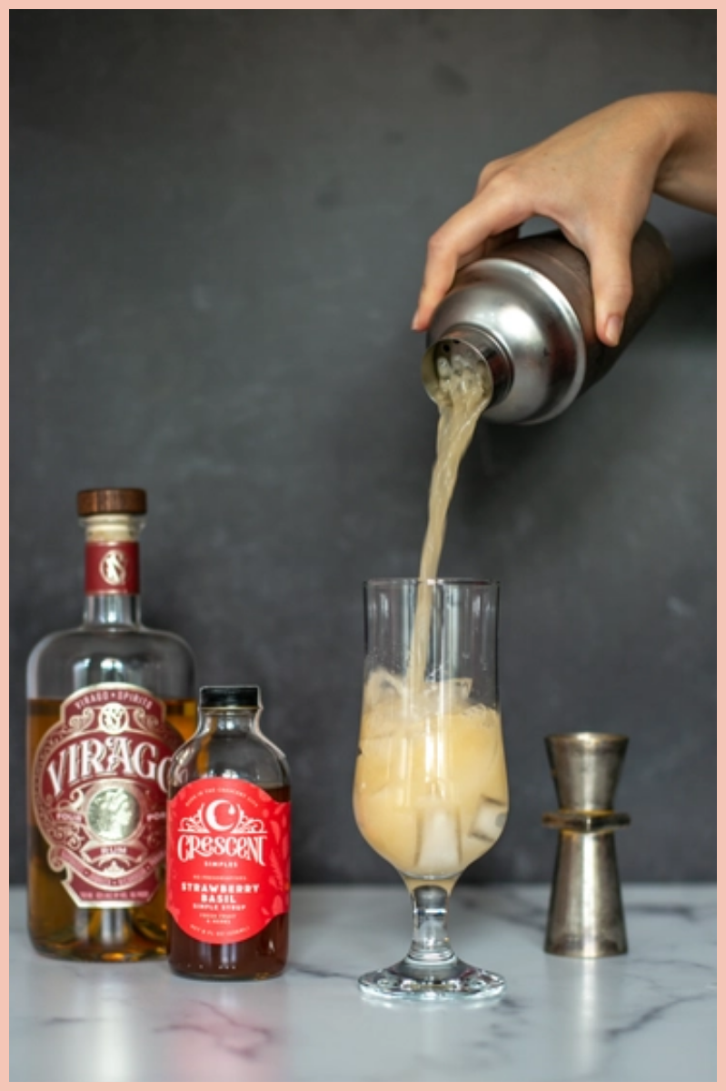 Strawberry Basil Simple Syrup | Crescent Simple