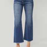 RISEN High Rise Crop Straight Jeans