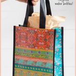 Medium Happy Bag | Natural Life | Orange Border