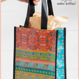 Medium Happy Bag | Natural Life | Orange Border