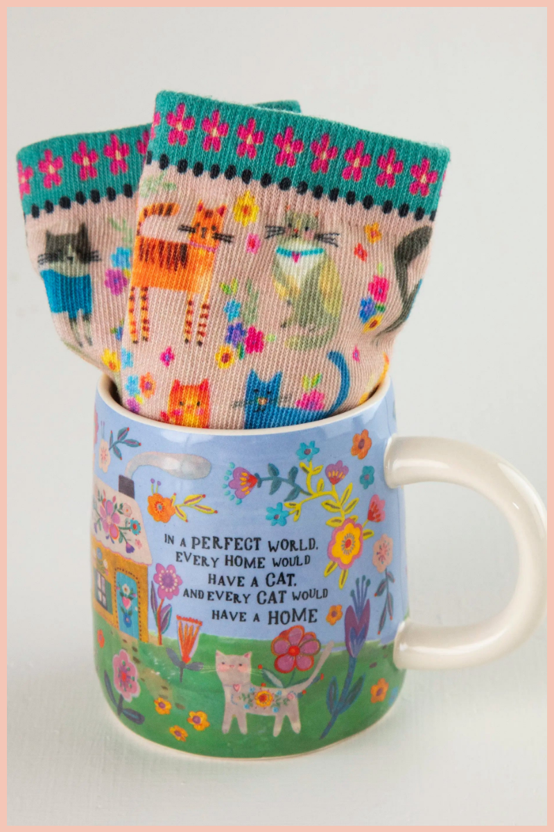 Cat Mug & Sock Gift Set | NATURAL LIFE