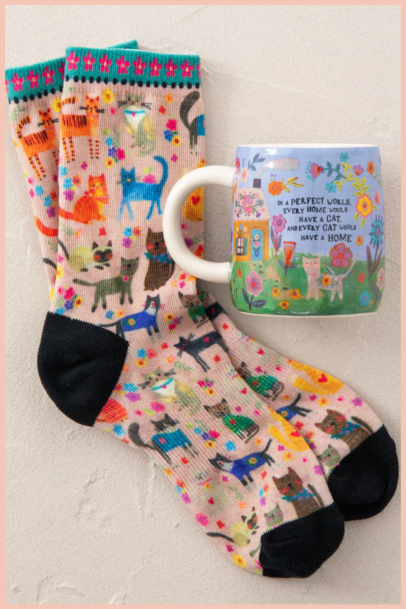 Cat Mug & Sock Gift Set | NATURAL LIFE