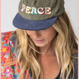 Corduroy Peace Snapback Hat | Natural Life
