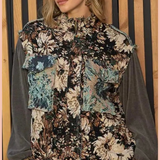Jacquard High Neck Jacket