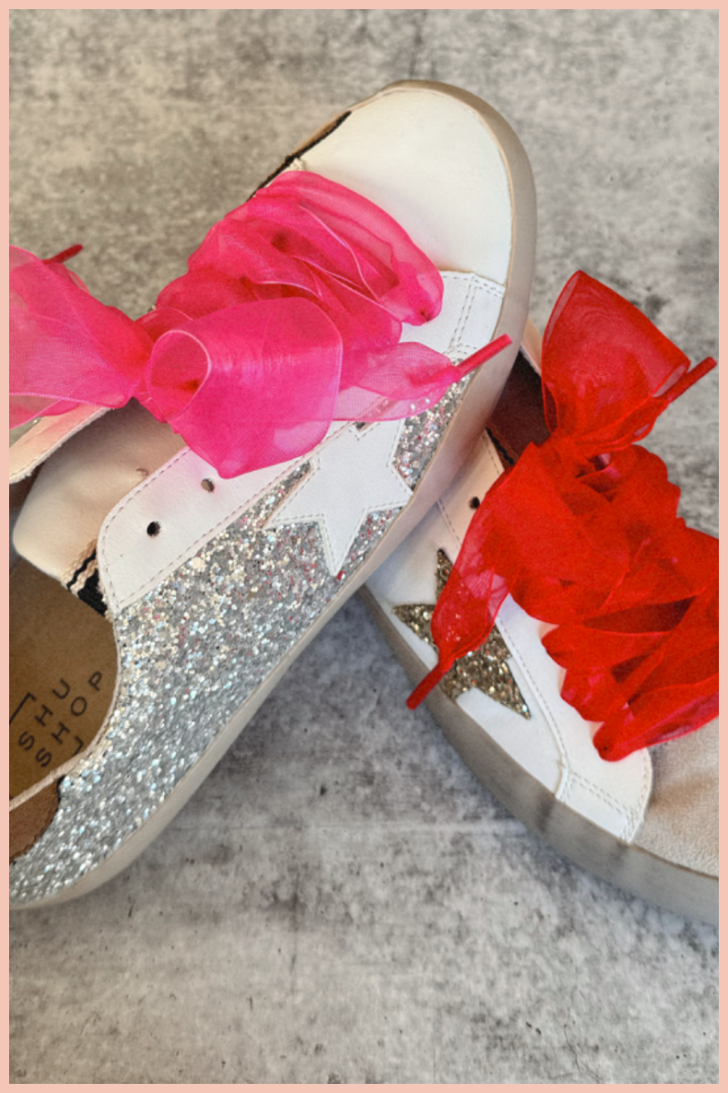 Alibaba Chiffon Ribbon Shoelaces 4cm Light Blue