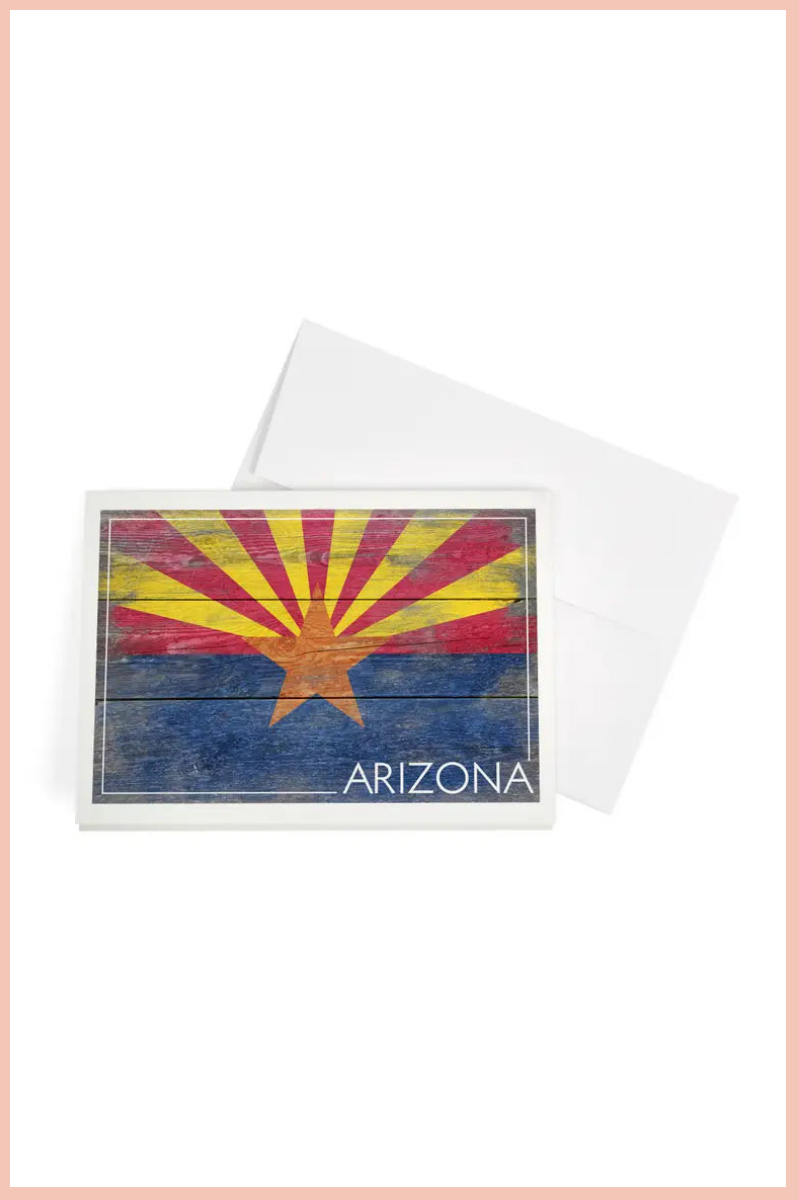 Arizona Rustic State Flag Greeting Card