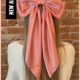 Satin Ribbon Bow Barrette | Long