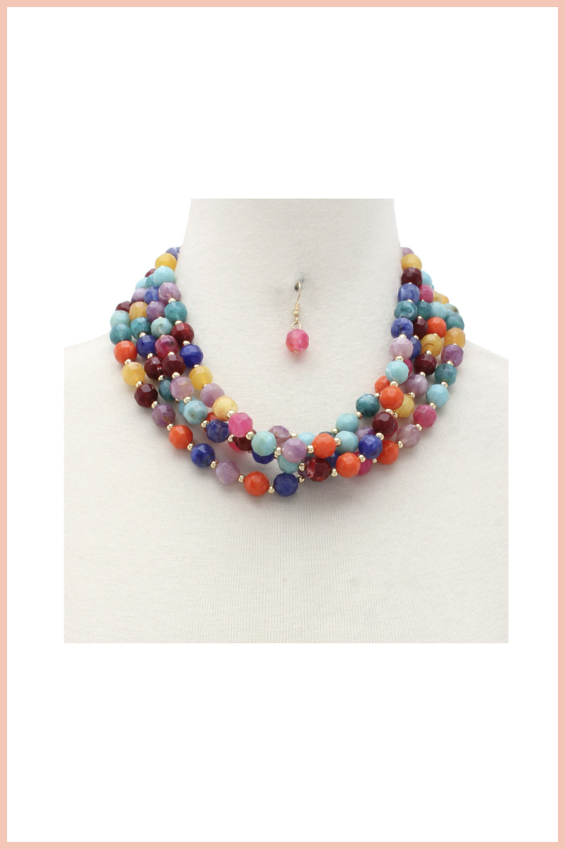 Multi Layer Beaded Necklace
