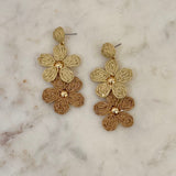 Boho Raffia Layered Earrings
