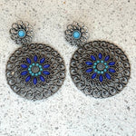 Filigree Chandelier Earrings | Blue