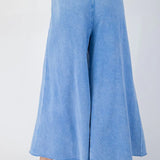 Mineral Wash Terry Knit Wide Leg Pants