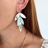 Floral Falling Leaves Clay Earrings