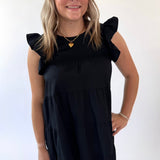 Little Ruffled Black Dress