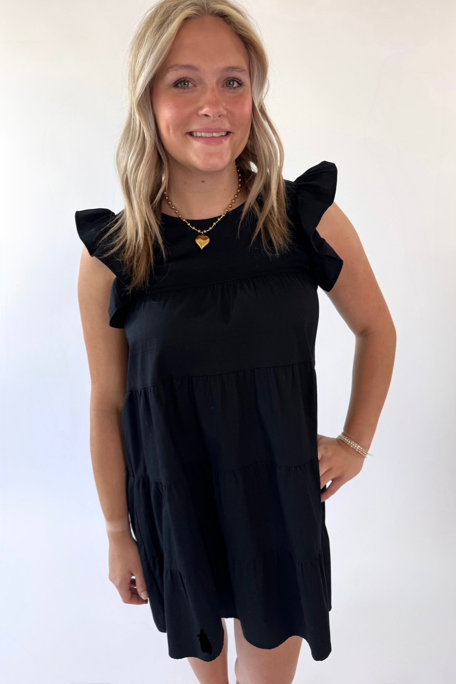 Little Ruffled Black Dress