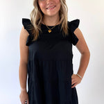 Little Ruffled Black Dress