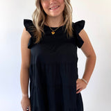 Little Ruffled Black Dress