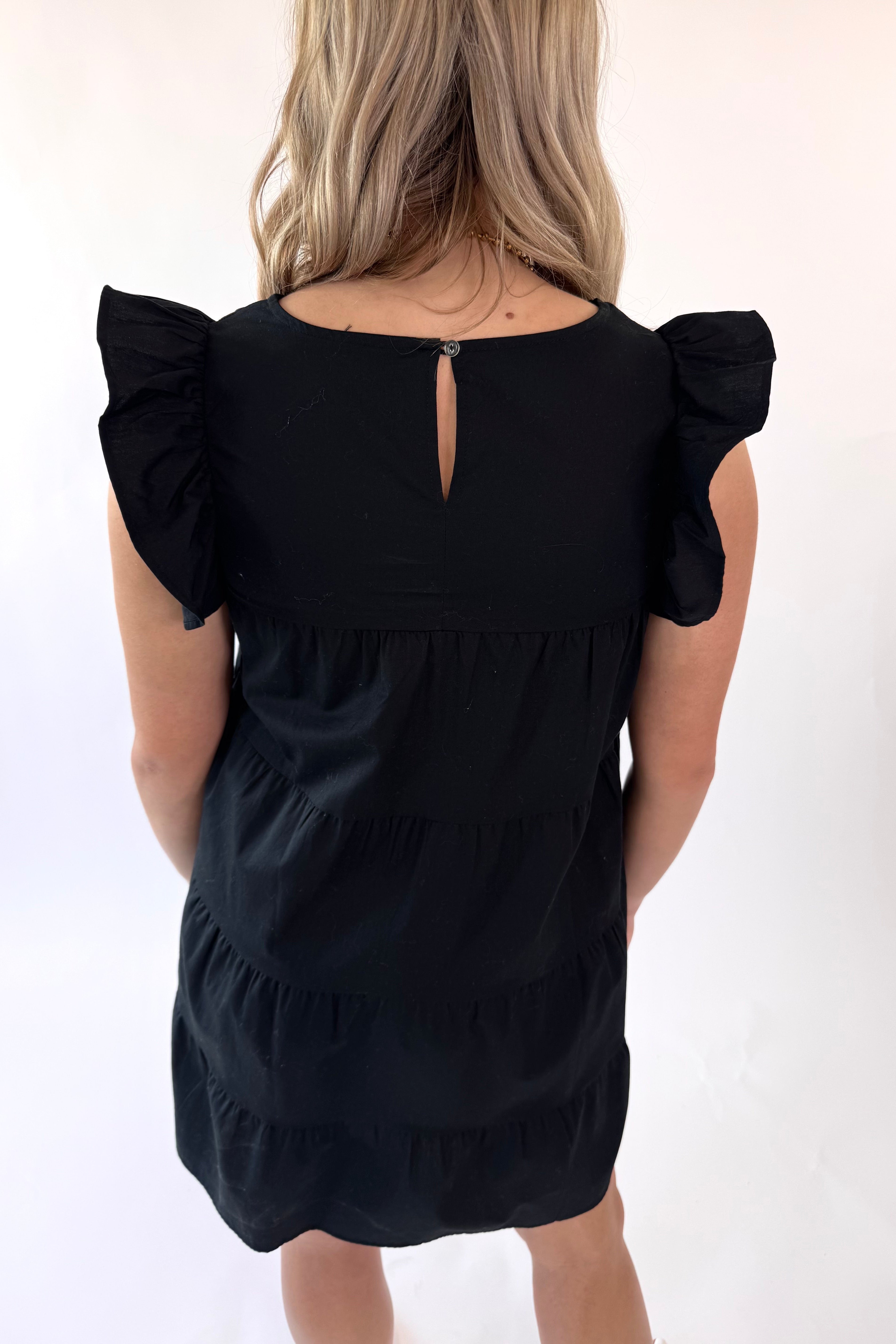 Little Ruffled Black Dress