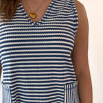 Striped Knit Casual Comfy Romper